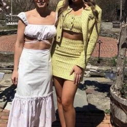 Jessica Bara Oliver Tweed Crystal Button Three Piece Set Leyla Milani