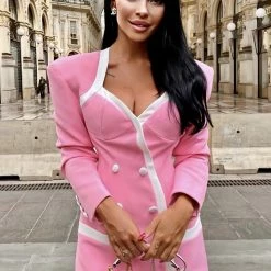 Jessica Bara James Long Sleeve Blazer Mini Dress