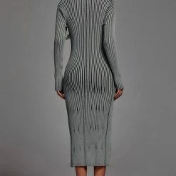 Jessica Bara Genelle Long Sleeve Knit Midi Dress Reve Doll Essentials