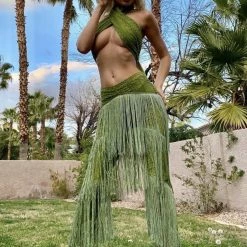 Influencer Style Jessica Bara Kai Lace Tassel Two Piece