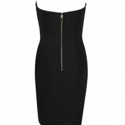 Jessica Bara Fay Strapless Cut Out Bandage Dress Dresses