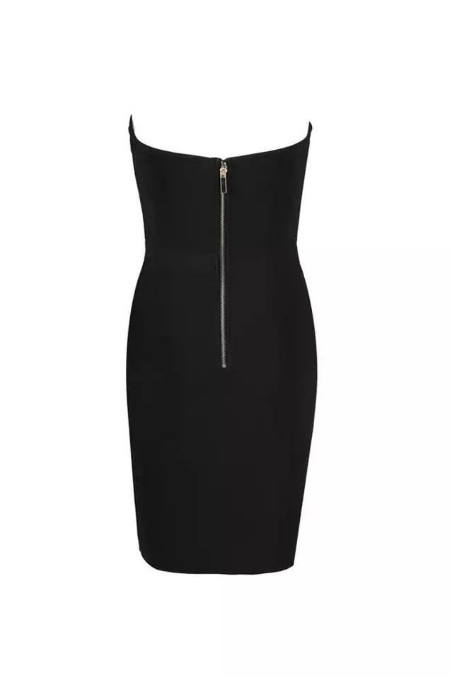 Jessica Bara Fay Strapless Cut Out Bandage Dress Dresses