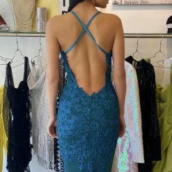 Jessica Bara Marianne Lace Backless Bodycon Gown The Event Shop