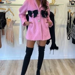 Jessica Bara Addie Silver Button Bow Jacket