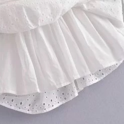 Jessica Bara Elisabeth Long Sleeve Ruffle Mini Dress Dresses