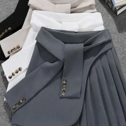 Jessica Bara Chelsie Tie Pleated Mini Skirt Bottoms