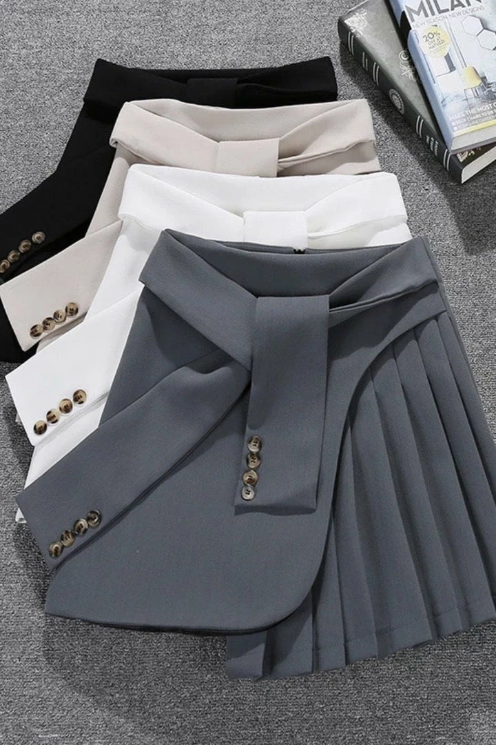 Jessica Bara Chelsie Tie Pleated Mini Skirt Bottoms