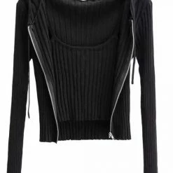 Tops Jessica Bara Carmella Knitted Two Piece Cardigan And Tank Top