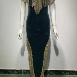 Jessica Bara Frannie Off The Shoulder Fringe Sequin Gown The Event Shop