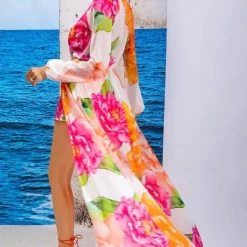 Summer Lovin' Jessica Bara Joanie Floral Long Sleeve Maxi Romper