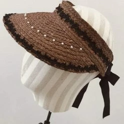 Jessica Bara Catrina Handmade Pearl Lace Visor Influencer Style