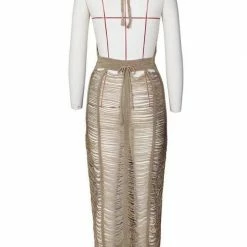 Jessica Bara Silvia Halter Neck Maxi Cover Up Influencer Style