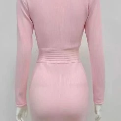 Jessica Bara Maximillia Long Sleeve Button Mini Dress The 9-5 Shop