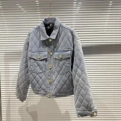 The Denim Destination Jessica Bara Dalton Denim Bomber And Skirt Two Piece Set