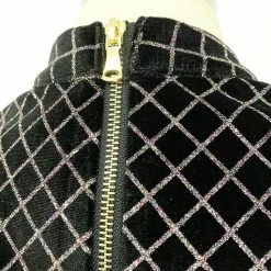 Jessica Bara Cece Long Sleeve Glitter Velvet Mini Dress Birthday Suit