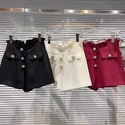 Jessica Bara Amity Ruffle Pearl Button Shorts Reve Doll Essentials