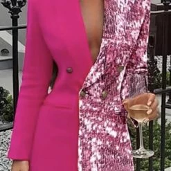 Jessica Bara Caeden Colorblock Blazer