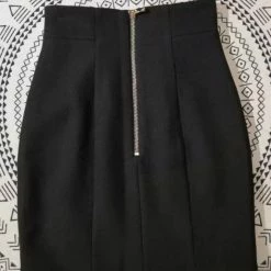 Reve Doll Essentials Jessica Bara Scottie High Waisted Button Mini Skirt