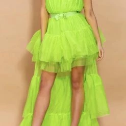 Birthday Suit Jessica Bara Farren Strapless Tulle High Low Dress