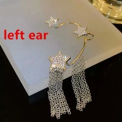 Jessica Bara Eloise Crystal Star Fringe Ear Cuff