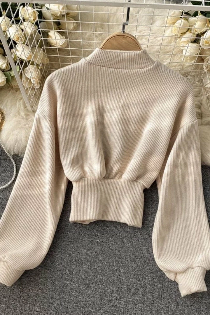Reve Doll Essentials Jessica Bara Solara Long Sleeve Chain Knit Sweater