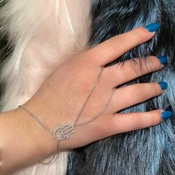 Jessica Bara Hamsa Evil Eye Finger Bracelet