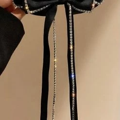 Jessica Bara Bonnie Bow Rhinestone Hair Clip Birthday Suit