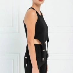 Jessica Bara Carter Suspender Belt Crop Top Tops