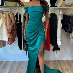 Jessica Bara Char Off The Shoulder Bodycon Gown Influencer Style