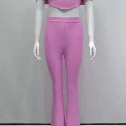 Jessica Bara Rozina Bandage Corset Top And Pants Two Piece Set