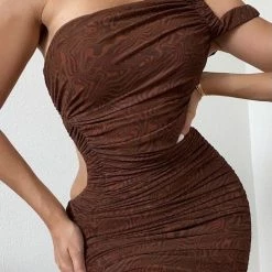 Jessica Bara Nadia One Shoulder Bodycon Mini Dress