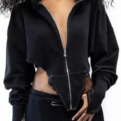 Jessica Bara Shana Long Sleeve Cut Out Jacket