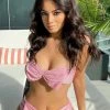 Jessica Bara Hunter Bow High Waisted Bikini Set Influencer Style