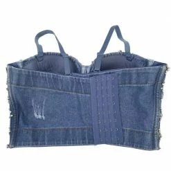 Jessica Bara Skye Rhinestone Bustier Crop Top