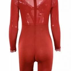 Jessica Bara Kellan Long Sleeve Lace Romper