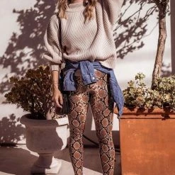 Commando Faux Leather Animal Print Legging Influencer Style