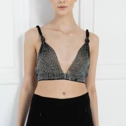 Tops Jessica Bara Jacklyn Rhinestone Mesh Bralette