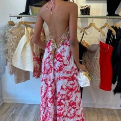 Kareena Amalfi Halter Neck Embellished Maxi Dress Summer Lovin'