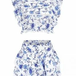 Jessica Bara Nantale Ruffle Top And Shorts Set