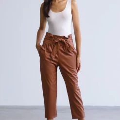 Reve Doll Essentials Commando Faux Leather Paperbag Pants