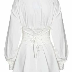 Jessica Bara Aubrey Long Sleeve Corset Shirt Dress Reve Doll Essentials
