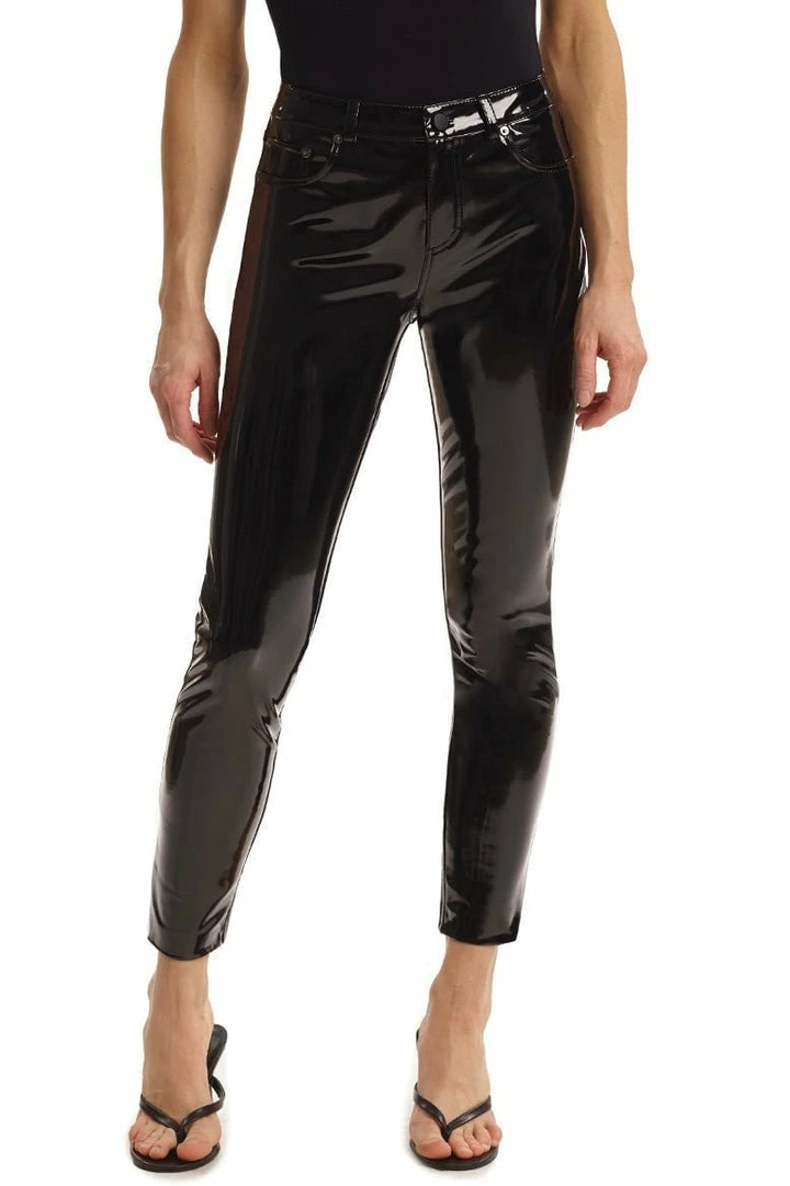 Reve Doll Essentials Commando Faux Patent Leather Five Pocket Pant