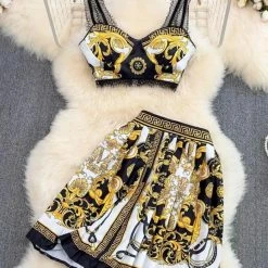 Jessica Bara Jesscia Bara Tamara Crop Top And Skirt Two Piece Set