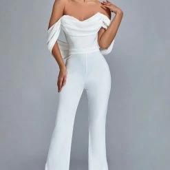 The Event Shop Jessica Bara Luana Off The Shoulder Corset Jumpsuit