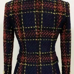 Jessica Bara Tweed Wool Donatella Double Breasted Blazer Reve Doll Essentials