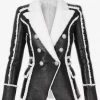 Jessica Bara Donatella Faux Leather And Fur Blazer Reve Doll Essentials