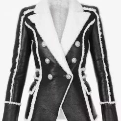 Jessica Bara Donatella Faux Leather And Fur Blazer Reve Doll Essentials