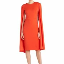 Jessica Bara Baker Split Sleeves Midi Dress