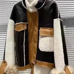 Jessica Bara Korden Leather And Fur Patchwork Jacket Reve Doll Essentials