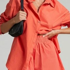 Jessica Bara Josilyn Button Down Top And Shorts Two Piece Set Reve Doll Essentials